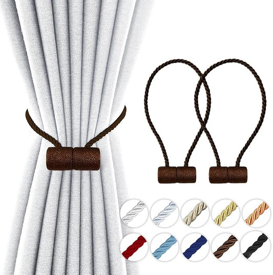 18 Inch Strong Magnetic Curtain Tiebacks, Curtain Holdbacks Modern Upgrade by YUNTUOO