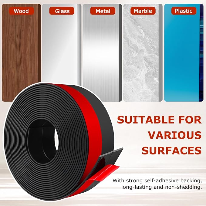 Weather Stripping Self Adhesive Door Draft Stopper Flexible Shower Door Bottom - Image 5