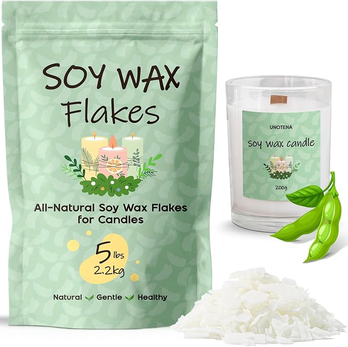 UNOTENA Soy Wax Flakes for Candle Making, Natural Candle Wax, Farm-Sourced by UNOTENACANDLEWAX