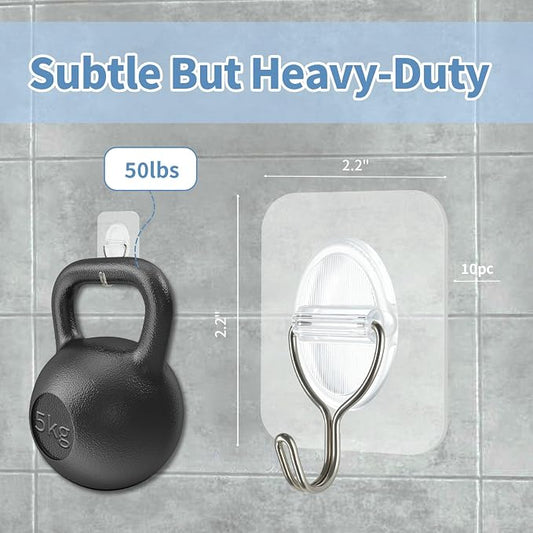 Adhesive Wall Hooks No Damage, Stick On Hooks - Image 2