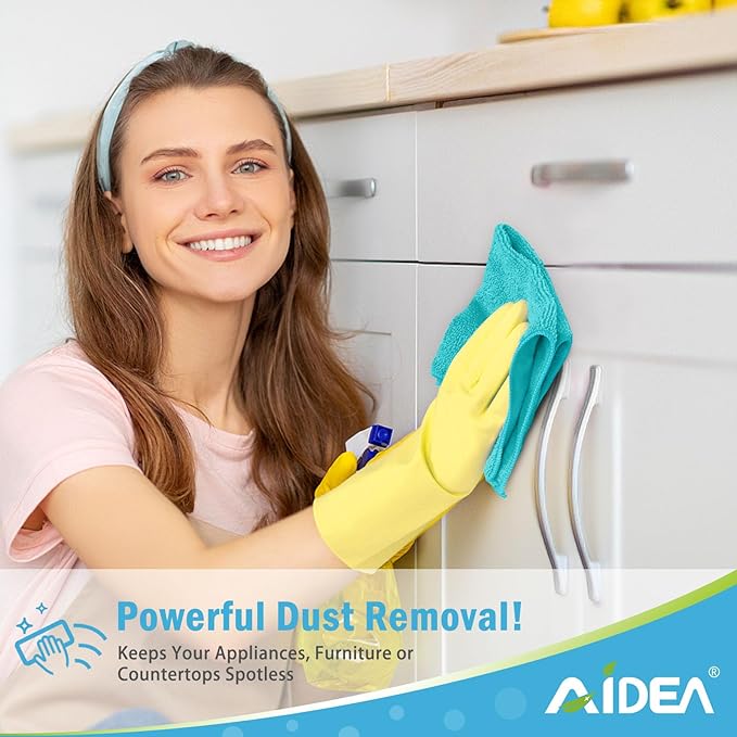 AIDEA Microfiber Cleaning Cloth-12PK, Soft Microfiber Towels - Image 4