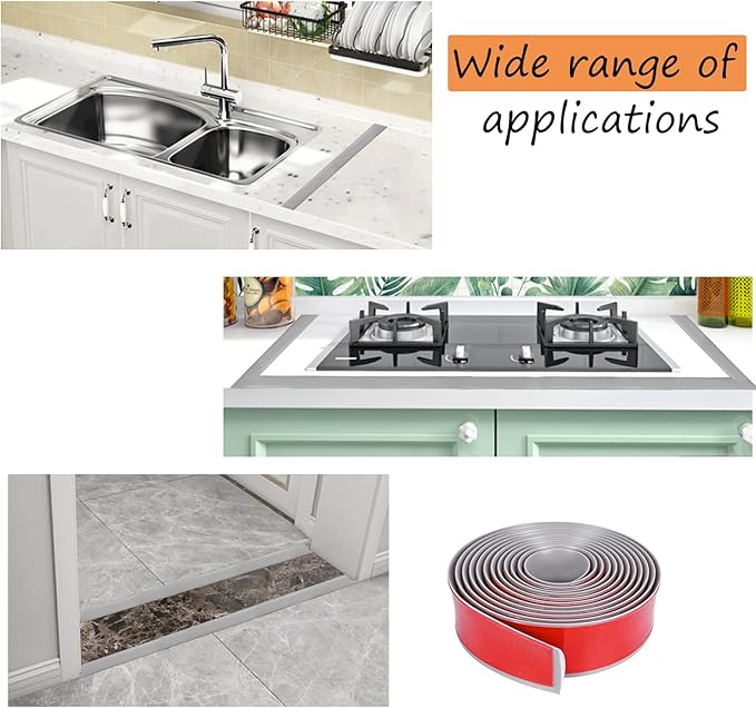 Floor/Door Flat Transition Strip & Self Adhesive Floor Vinyl Floor Edge Trim - Image 5