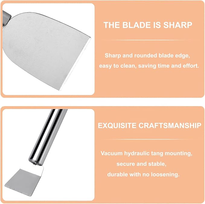 2 PCS Stainless Steel Scrapers – Multifunctional Scraper Cleaning Tool - Image 5