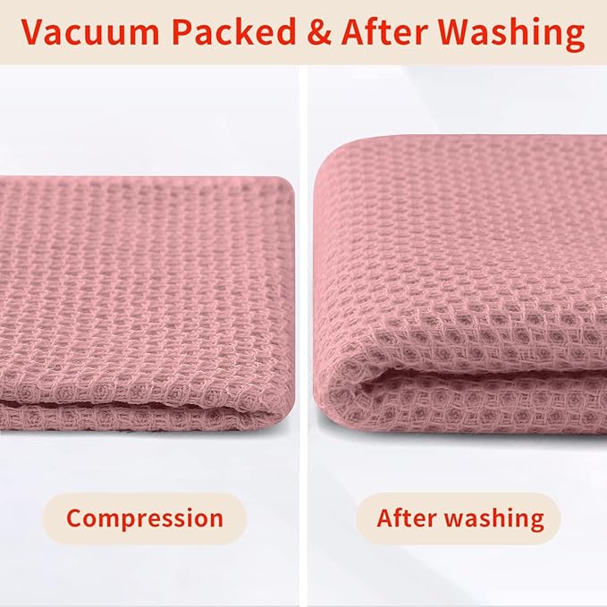 Homaxy 100% Cotton Waffle Weave Kitchen Dish Cloths, Ultra Soft Absorbent Quick - Image 8