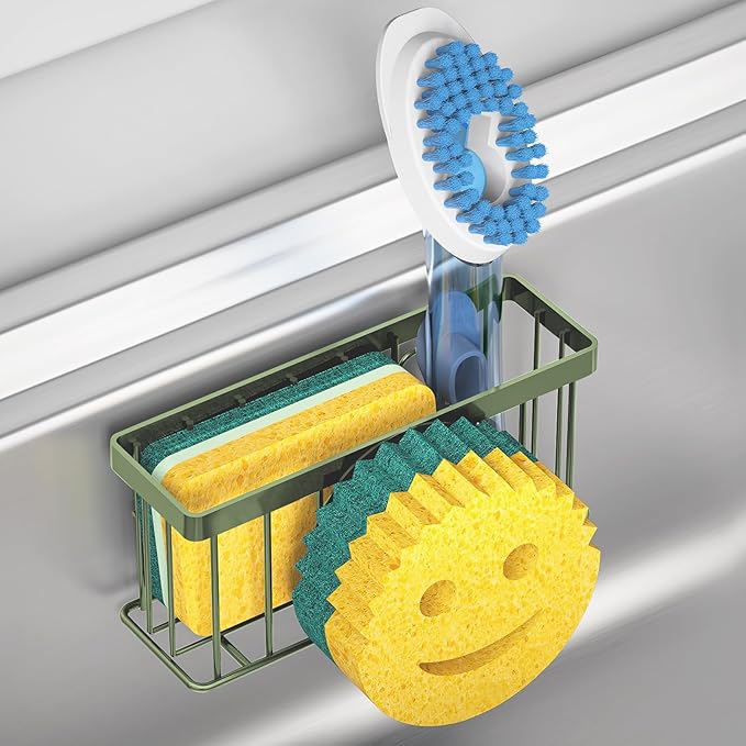 Sponge Holder Smiley Face, Sink Caddy, Sink Organizer by MURLONG