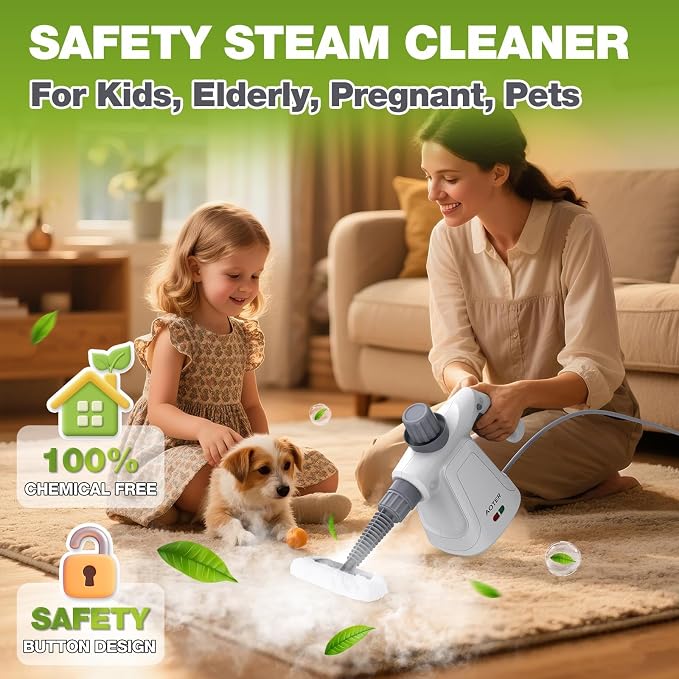 Pressurized Handheld Steam Cleaner, Portable Multi-Surface Cleaner - Image 3