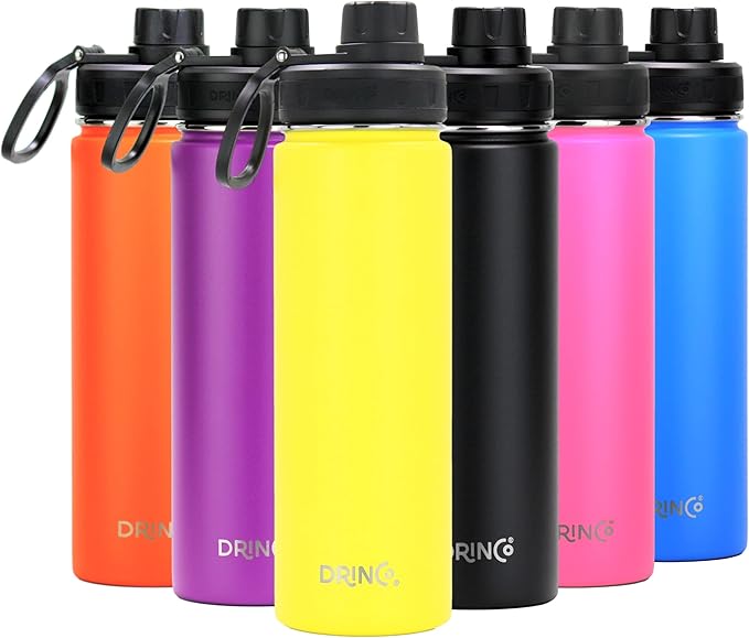 DRINCO Stainless Steel Water Bottle Spout Lid Vacuum Insulated Double Wall by Drinco