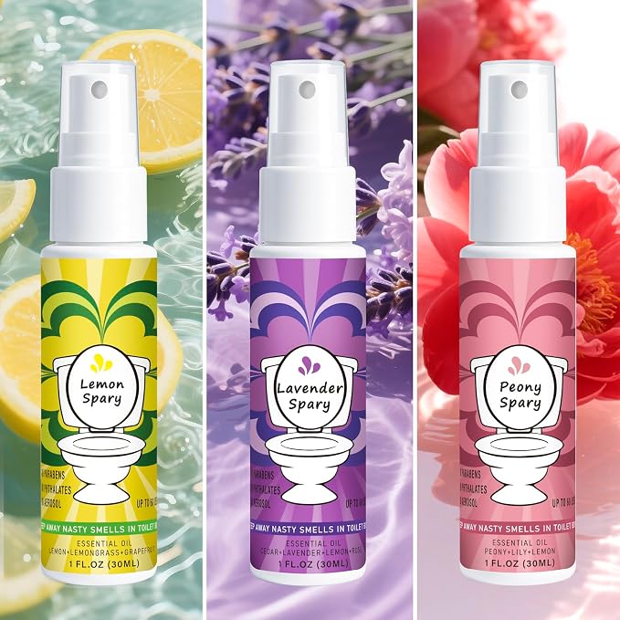 Toilet Spray for Poop 3 Pack, Travel Size Variety, Bathroom Odor Eliminator - Image 2