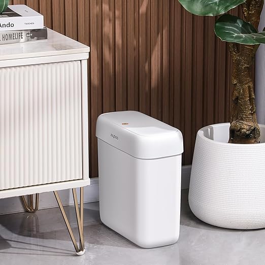 JOYBOS Bathroom Trash Can with Lid, 3 Gallon Small Garbage Can with Press Top - Image 5