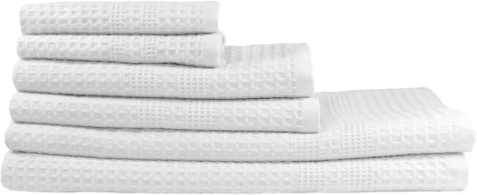 GILDEN TREE Waffle Towel Set Quick Dry Thin | 2 Bath Towels | 2 Hand Towels | 2 by GildenTree