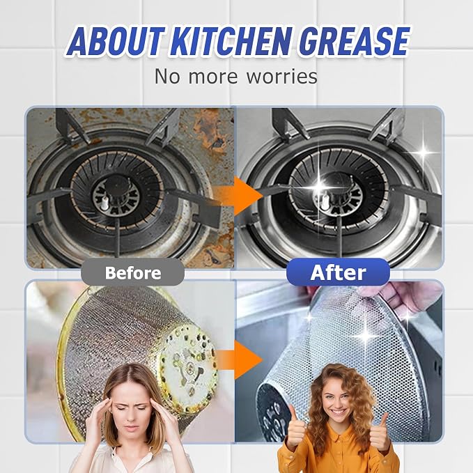 Kitchen Heavy Oil Cleaner, 2025 Newly Upgraded Heavy Duty Oil Stain Remover - Image 3