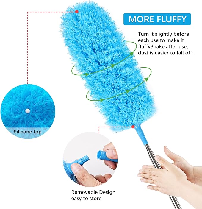 Rainbow Extendable Static Duster Reusable Microfiber Duster - Image 5