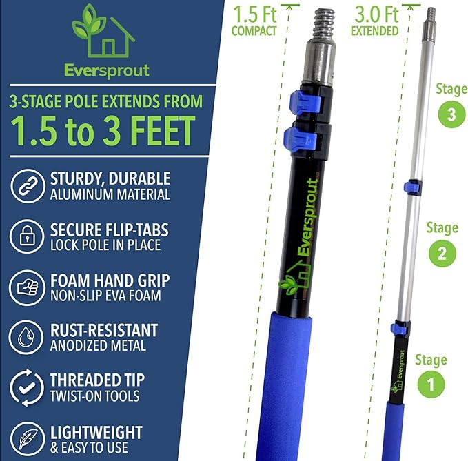 EVERSPROUT 3 Foot Flexible Microfiber Ceiling & Fan Duster | Bendable to Clean - Image 7