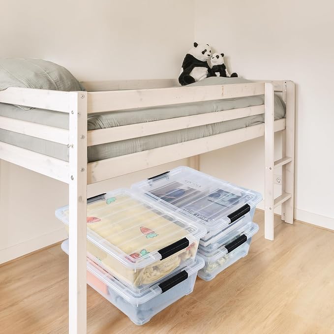 20 Quart Stackable Plastic Under Bed Bins - Image 6
