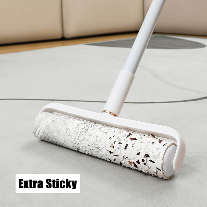 6 Pack 9.45 inch Lint Roller Refill Extra Sticky 9.4-9.5 inch Wide Large Lint - Image 3