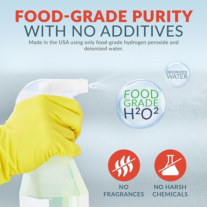12% Food Grade Hydrogen Peroxide – Ultra-Concentrated H2O2 Peroxide Cleaner – 1 - Image 3