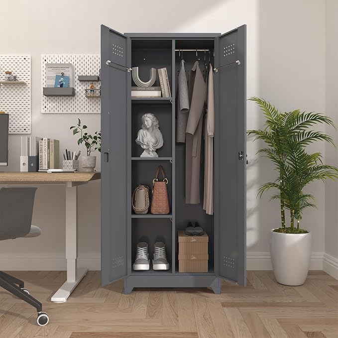 Broom Closet Storage Cabinet, Steel Locking Cabinet - Image 7