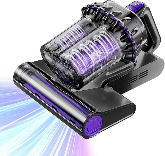 Mattress Vacuum Cleaner, 16Kpa Bed Vacuum Vleaner 253.7nm UV-C Light, 145°F Heat by VVOCESOR
