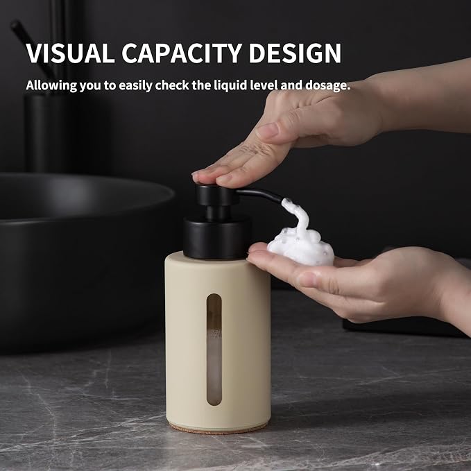 Enra Thick Glass Foaming Soap Dispenser - Image 4