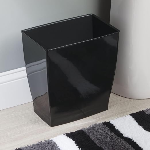 iDesign Small Rectangular Bathroom Trash Cans - Image 5
