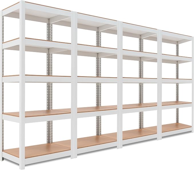 HOMEDANT House 5 Tier 24.4" W Laminated Metal Shelving Unit Adjustable Storage by TheBestOrganizingSolution