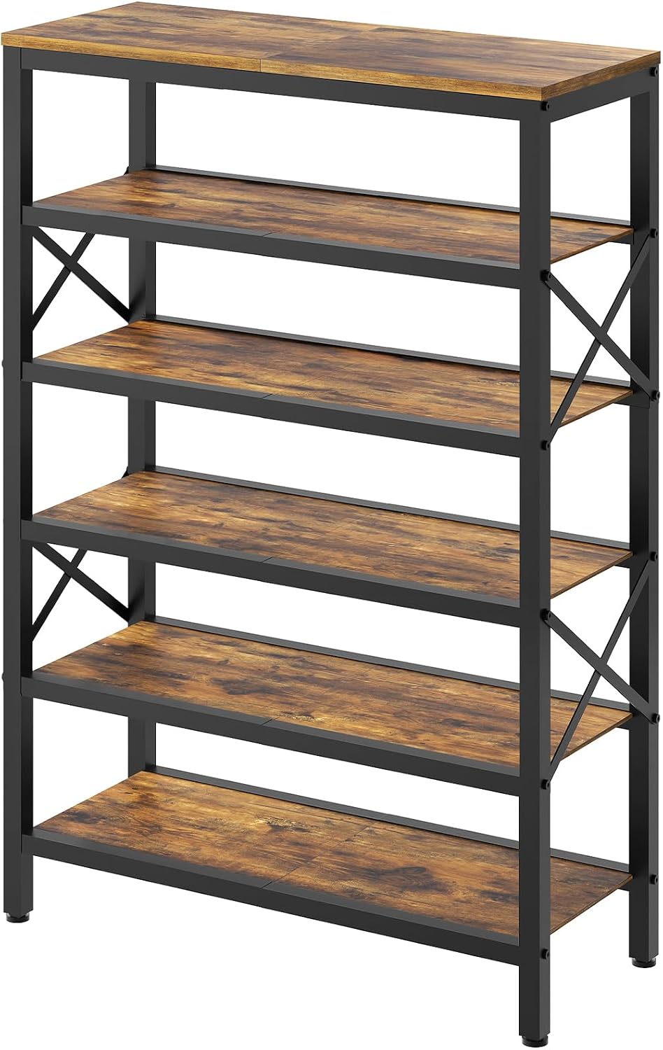 YATINEY 6-Tier Tall Shoe Rack Organizer, Wooden Shoe Storage for Closet Holds...