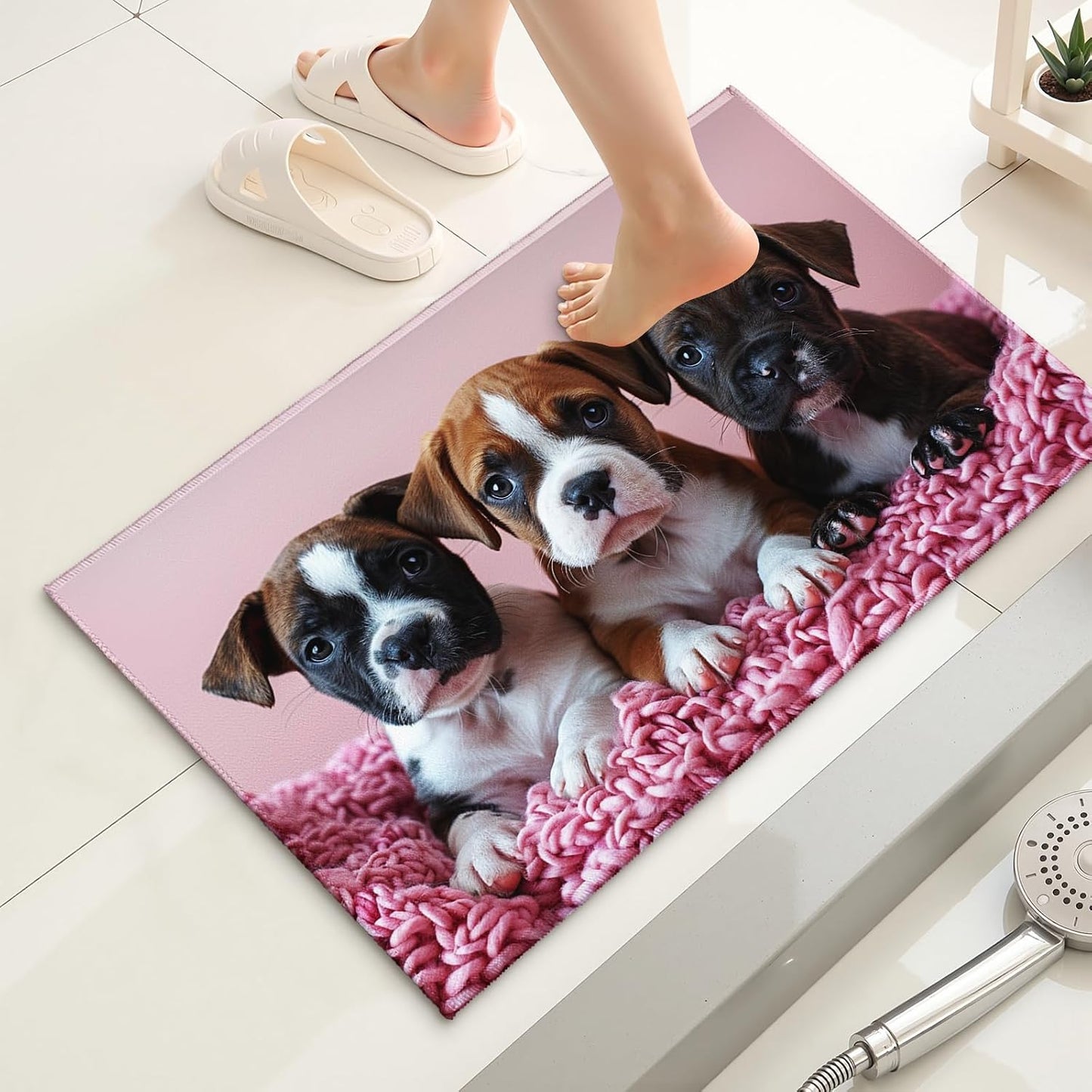 Custom Bathroom Rug Personalized Bath Mat with Photo Logo Text Non Slip Soft Washable Bath Rug for Bedroom Living Room Kitchen Entryway Home Decor 32x20 Inch