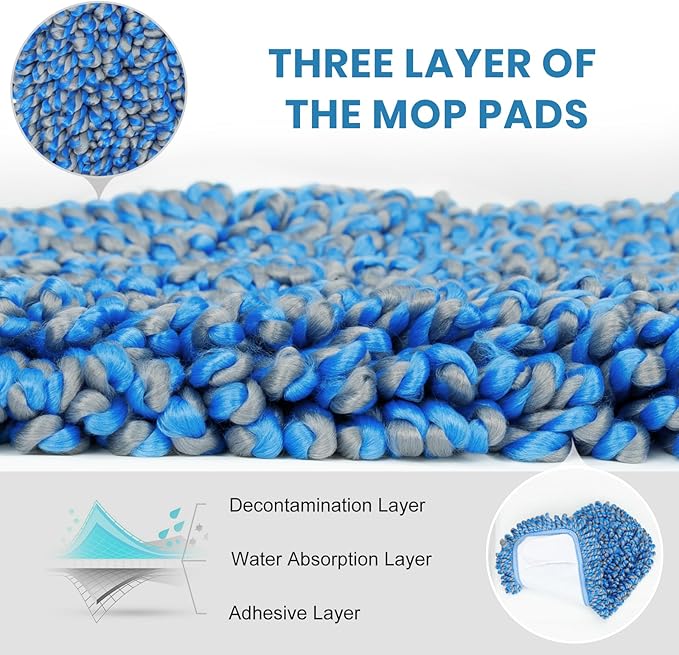 MAVRIZ Dust Mop for Hardwood Floor Washable Wet and Dry Mop - Image 4
