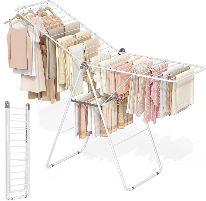 APEXCHASER Clothes Drying Rack, Foldable Drying Rack Clothing, Sturdy Metal by APEXCHASER