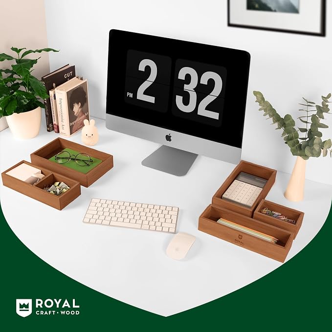 ROYAL CRAFT WOOD Premium Carbonized Bamboo Sticky Note Holder – Elegant & - Image 8