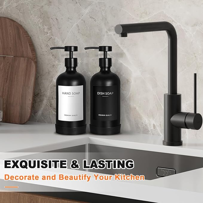 Black Glass Soap Dispenser - Image 6