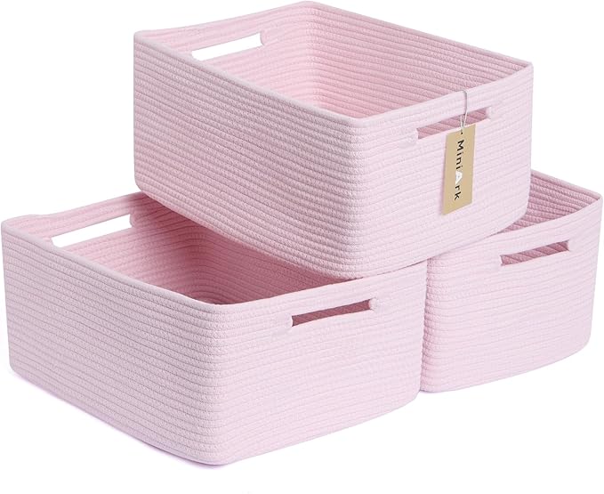 Large Storage Baskets for Shelves, Closet Organizers Bins for Clothes Blanket by MiniArkStorageBasketsHome