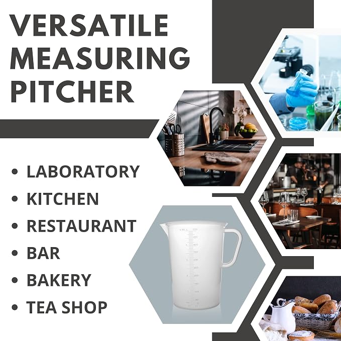 Plastic Graduated Measuring and Mixing Pitcher - 5000ml Plastic Graduated - Image 8