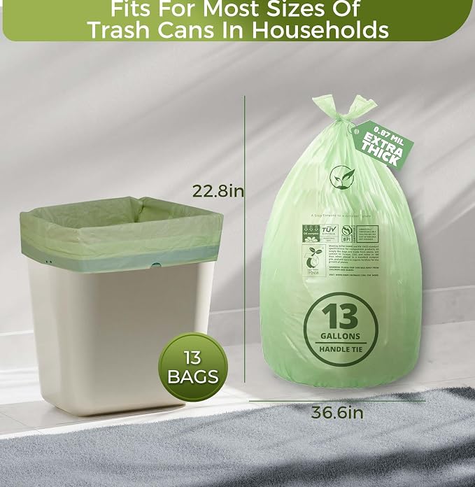 13 Gallon Compostable Trash Bags - Image 4