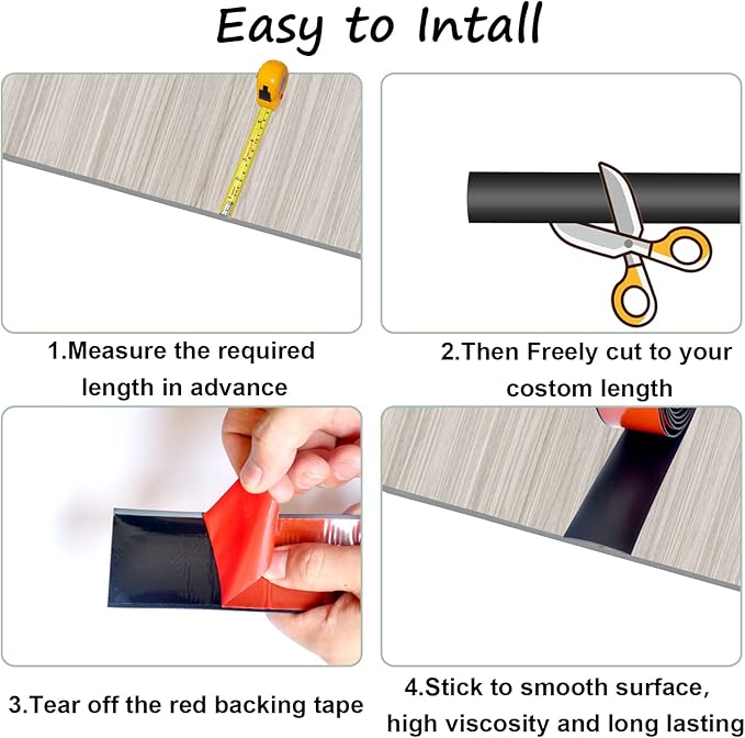 Floor/Door Flat Transition Strip & Self Adhesive Floor Vinyl Floor Edge Trim - Image 3