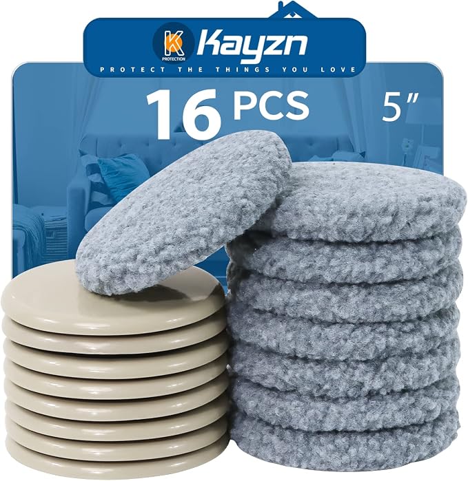 Furniture Sliders Multi-Surface 2-in-1 Reusable Moving Pads by Kayzn