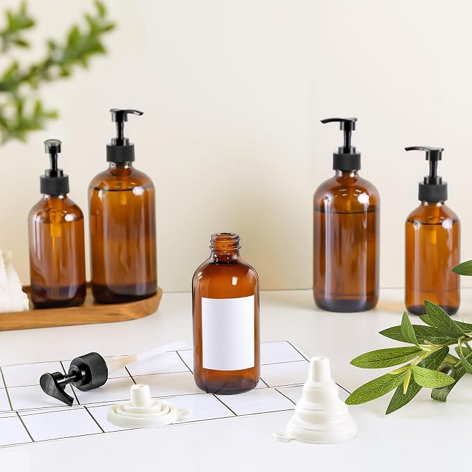 12 Pack Amber Glass Bottles 8oz - Image 2