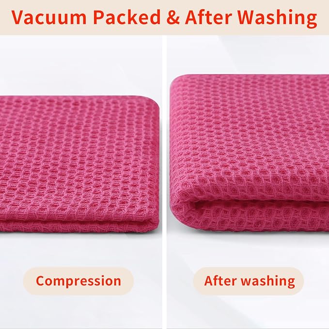 Homaxy 100% Cotton Waffle Weave Kitchen Dish Towels, Ultra Soft Absorbent Quick - Image 8