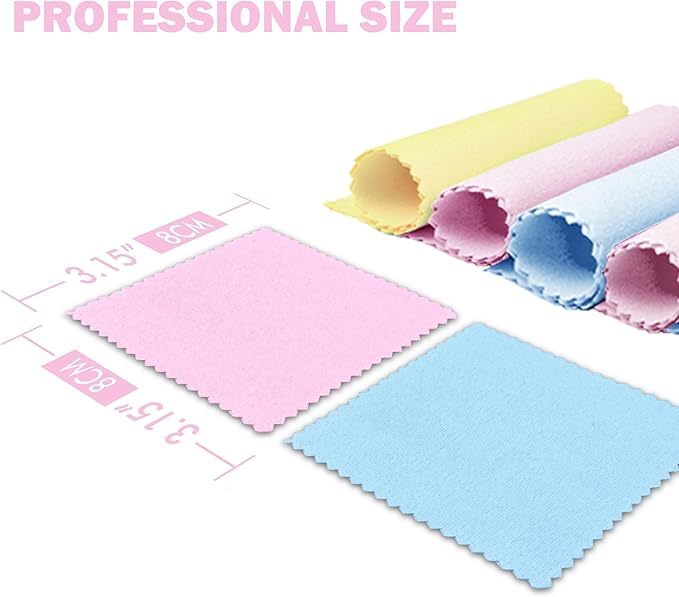 XIAOXINGYUN 120 PCS Jewelry Cleaning Cloth Jewelry Polishing Cloths - Image 2