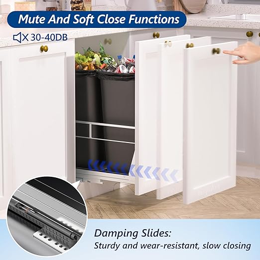 Insputer Dual Pull Out Trash Can Under Cabinet - Image 6