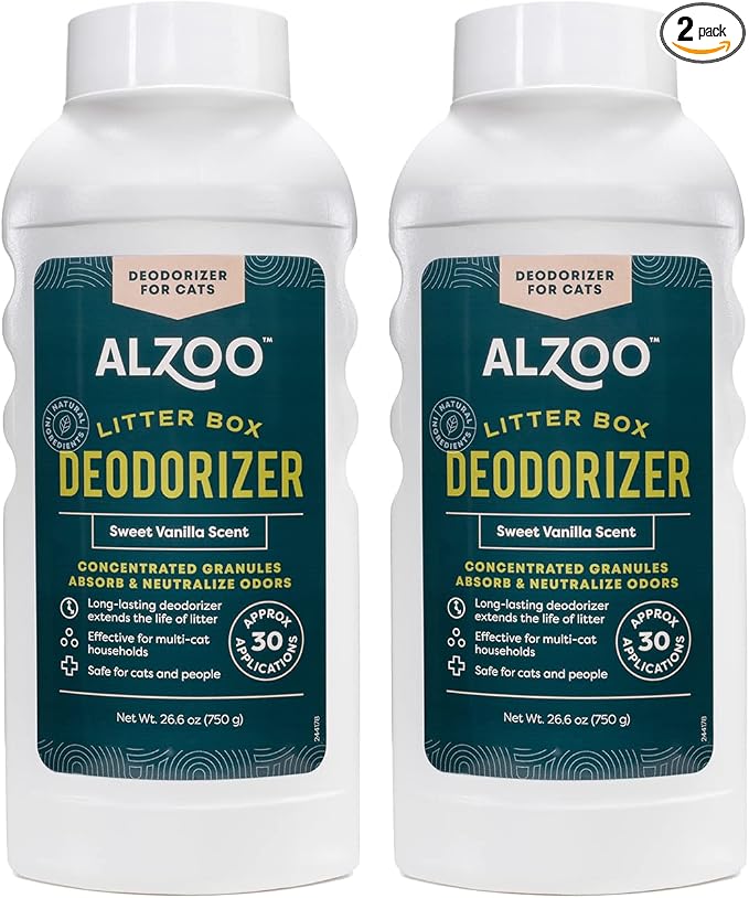 ALZOO Cat Litter Deodorizer, Concentrated Granules Absorb & Help Neutralize by ALZOO