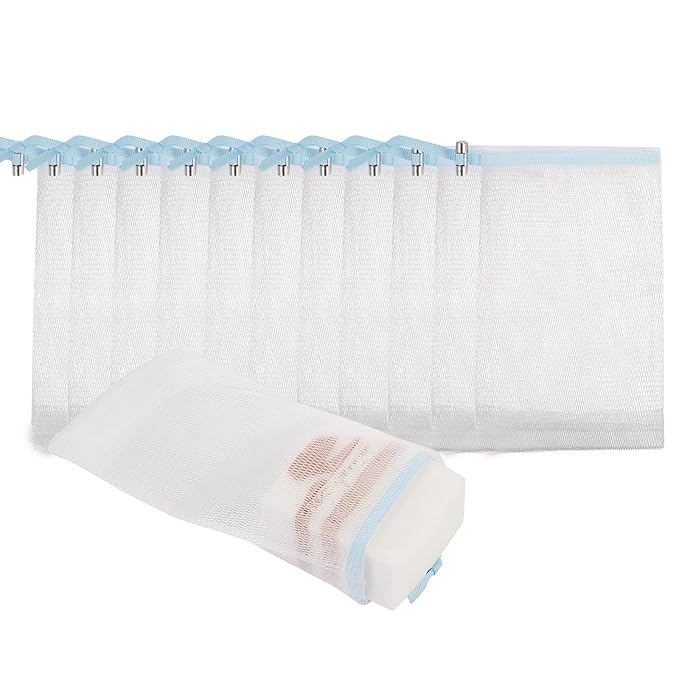 Cobahom 12 Pack Mesh Soap Bag Mesh Foaming Net Soap Sack Bags Soap Saver Pouch by Cobahom