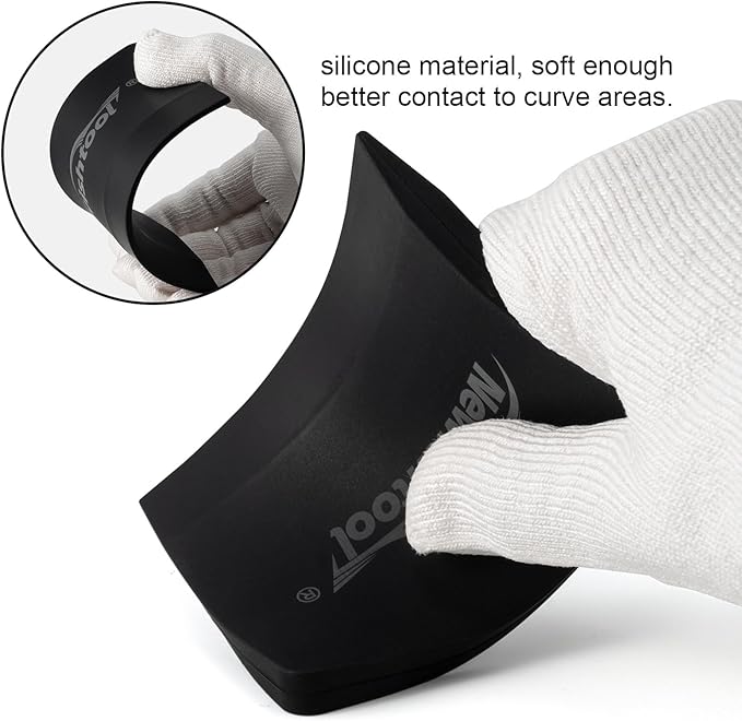 NEWISHTOOL Soft Silicone Squeegee, Window Tint V-Blade Scraper - Image 4