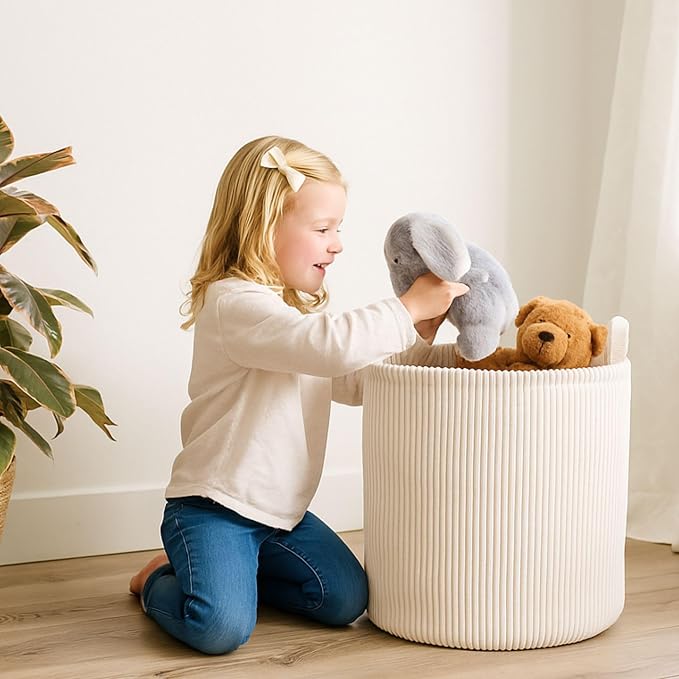 PUTSKA Blanket Basket – Round Storage - Image 3