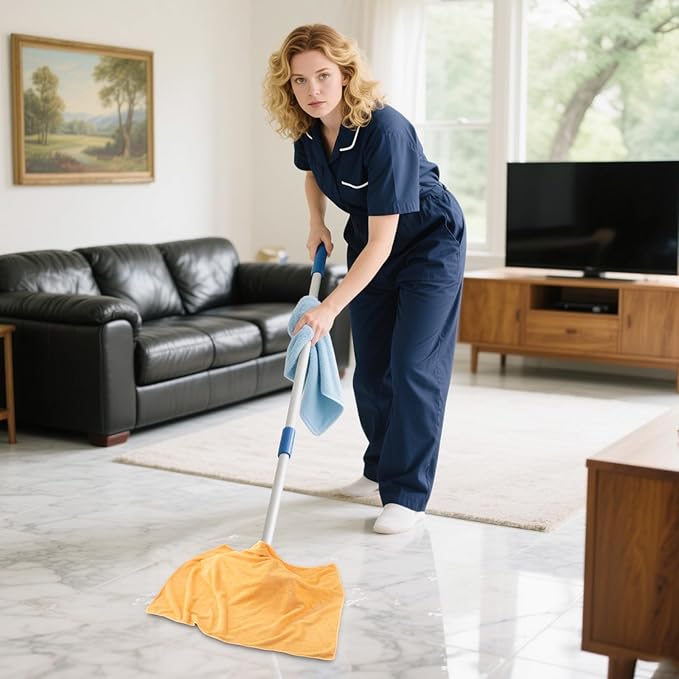 6 Pack Extra Large Microfiber Cleaning Cloths 20"x30", Lint-Free Reusable Towels - Image 4