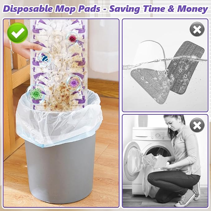 Mop Pads Refills for Swiffer Power Mop: 20 Pcs Wet Dry Disposable Pad for - Image 3