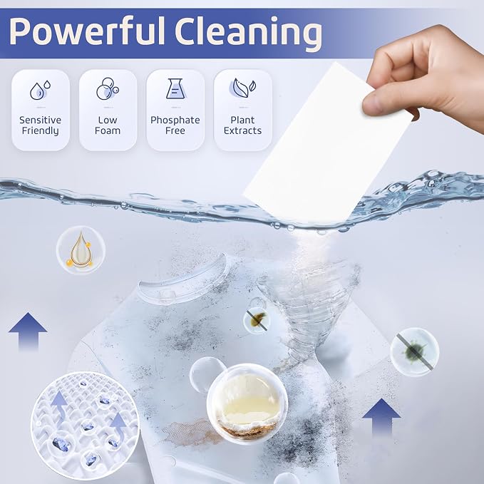 Poesie Laundry Detergent Sheet Ocean Breeze Scent 160 Loads Portable - Image 4