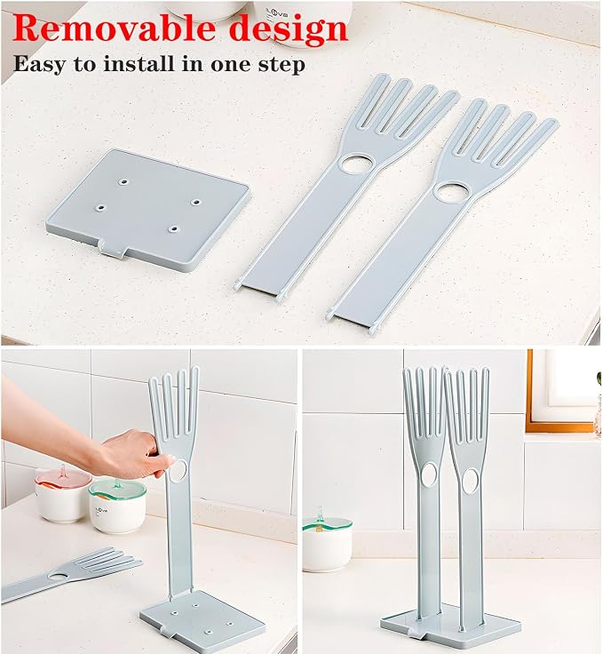Kitchen Glove Holder Kitchen Glove Stand Holder Rubber Glover Drying Dryer Rack - Image 4