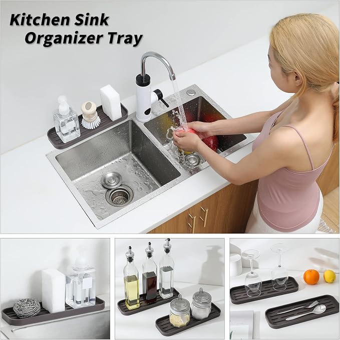 Silicone Kitchen Sink Organizer Tray - Image 3