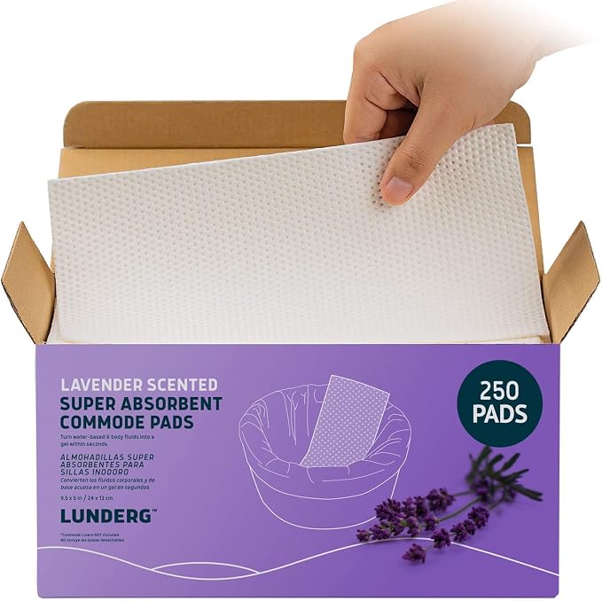 Lunderg Lavender Scented Super Absorbent Commode Pads - Image 7